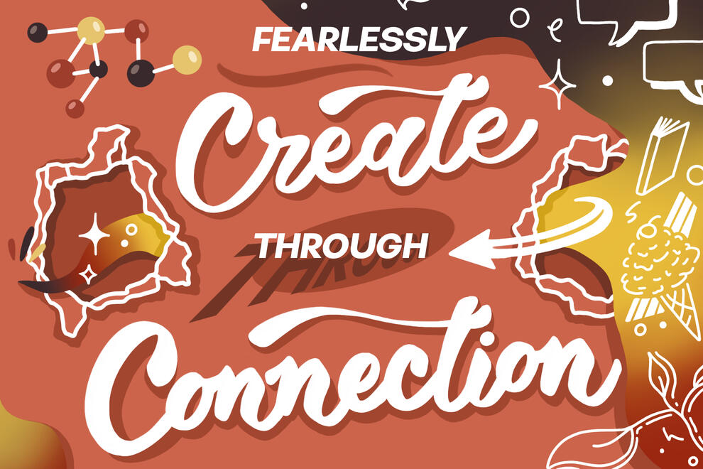 "Create Through Connection" UMD design competition mural concept